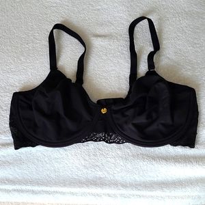 Natori black unlined bra 34D